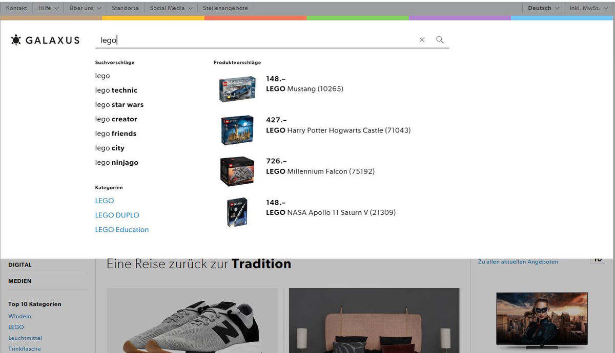 Digitec / Galaxus - Auto-Complete Search Digitec / Galaxus - Auto-Complete Search